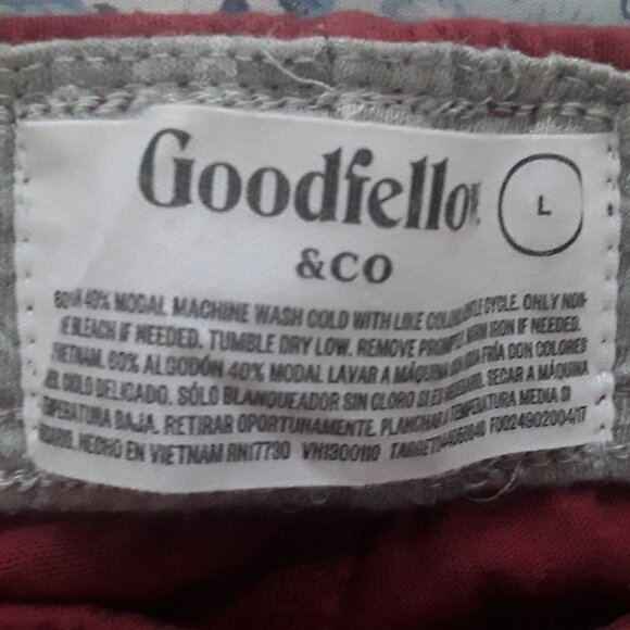 Goodfellow & Co. Mens size large rust red drawstring lounge pants w/pockets - Picture 4 of 4